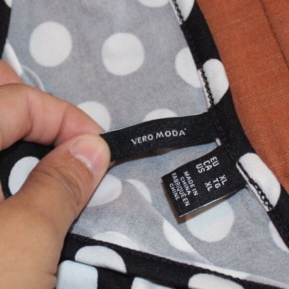 NEW Vero Moda Polka dot Mini Dress Women Size XL - Picture 9 of 10